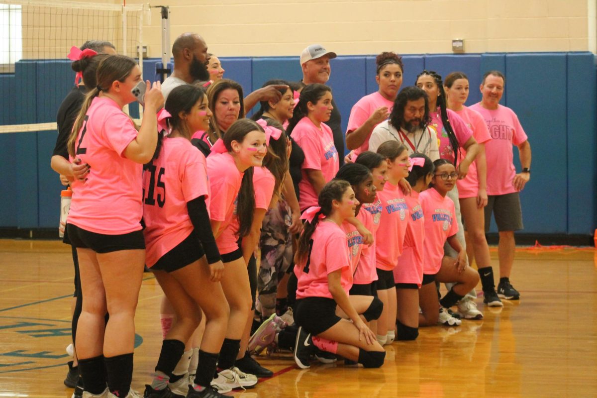 The Lady Cougars Volleyball Team Rocks Pink!